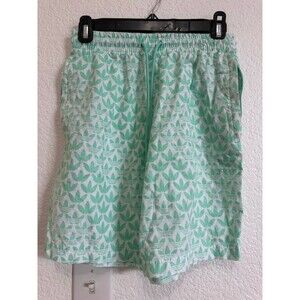 adidas Boys Trefoil Monogram Shorts Kids XS Mint green/sea foam green Logo Print